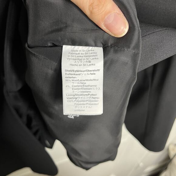 J Crew Blazer Women's Plus Size 20 Black Stretch Wool J5383 Jacket Academia - Picture 5 of 8